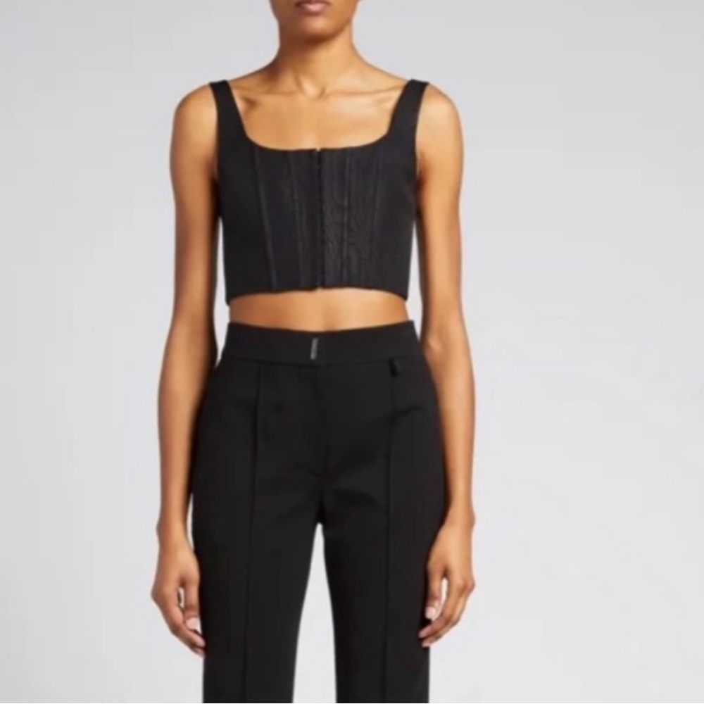 Black Women's Corset Crop Top